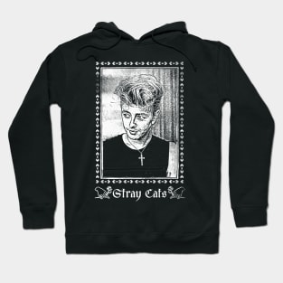 Stray Cats /// Rockabilly Faded Style Fan Design Hoodie